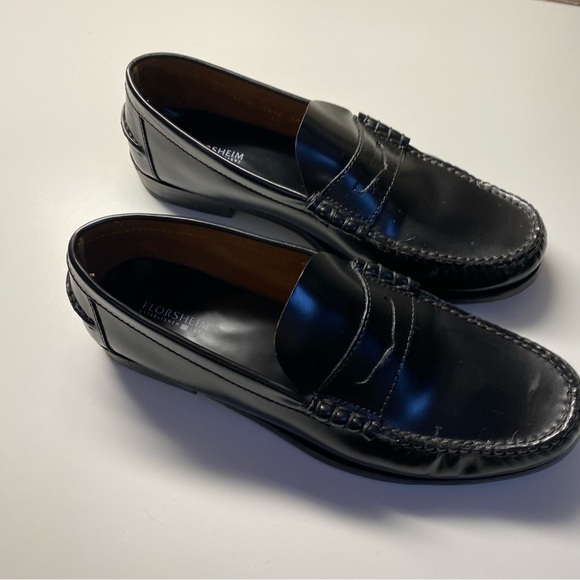 FLORSHEIMIM - BLACK - BERLEY MOC TOE PENNY LOAFER - Picture 2 of 15
